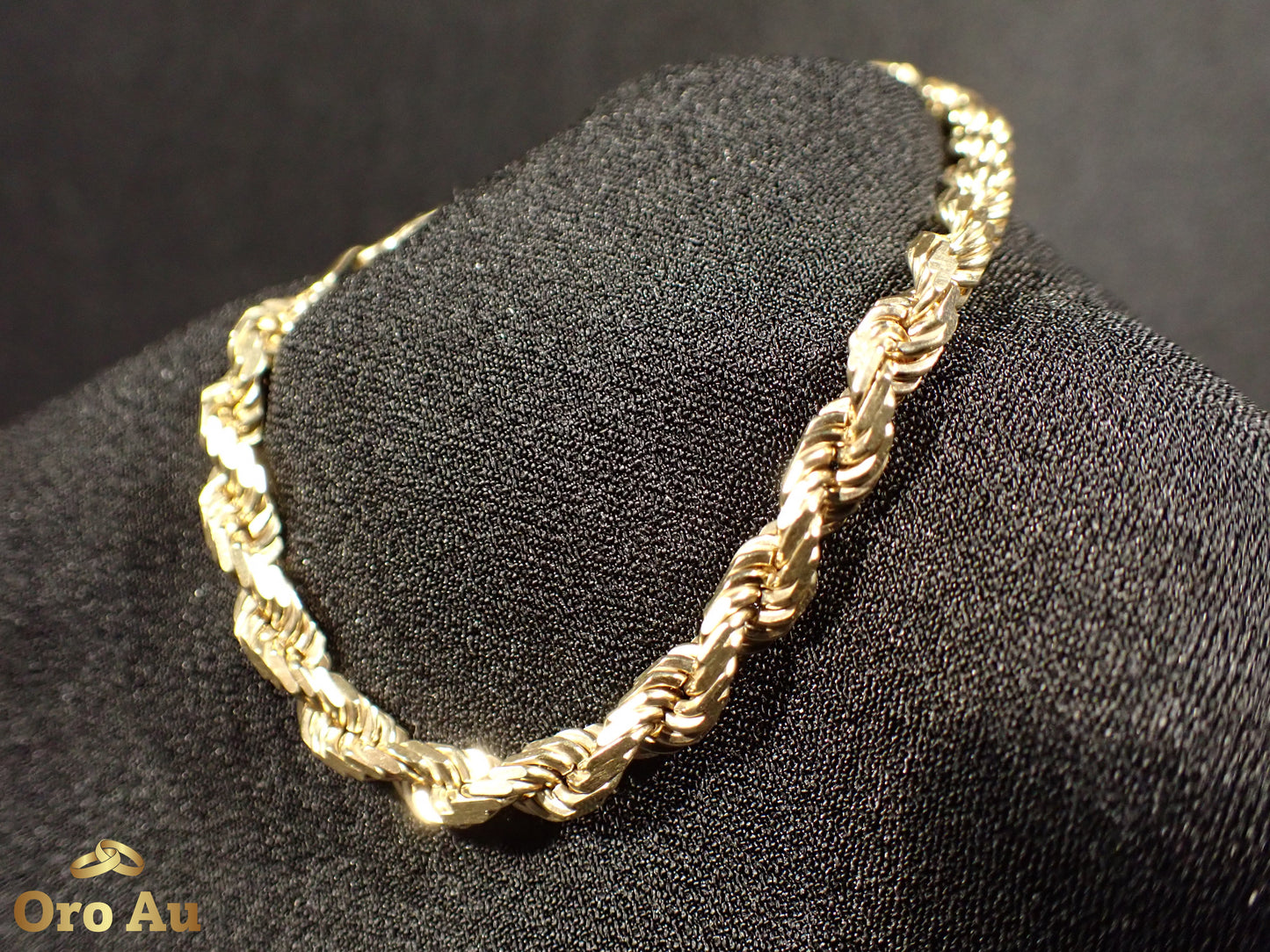 9ct Yellow Gold Rope Link Bracelet 21cm 16.35g