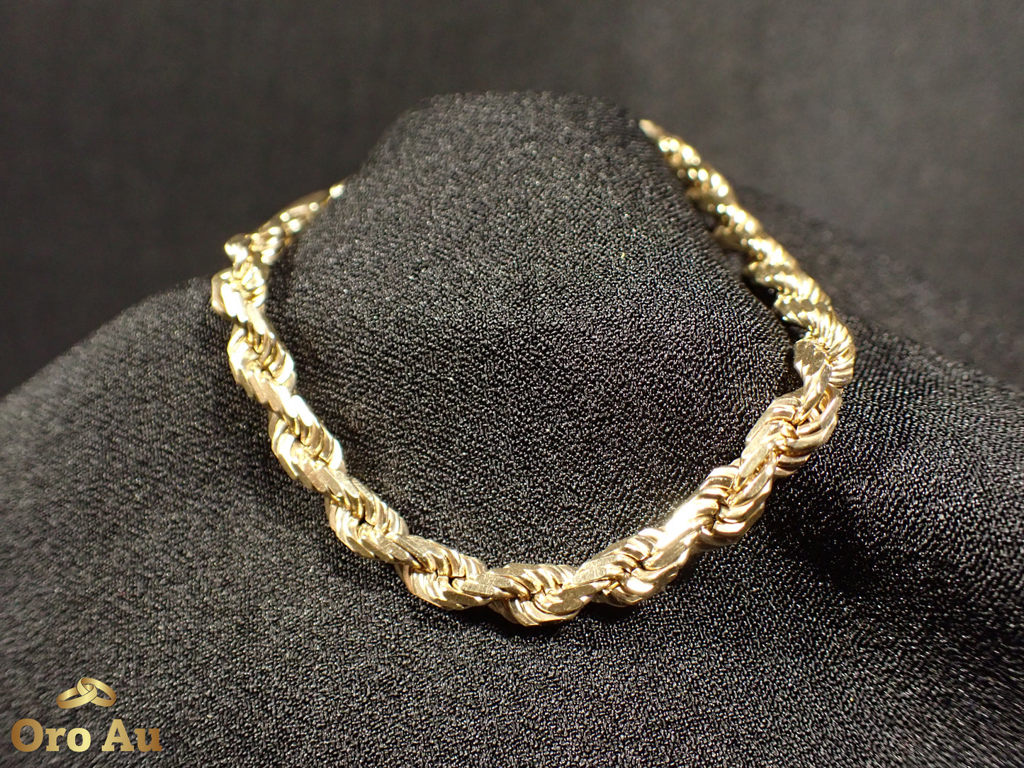 9ct Yellow Gold Rope Link Bracelet 21cm 16.35g