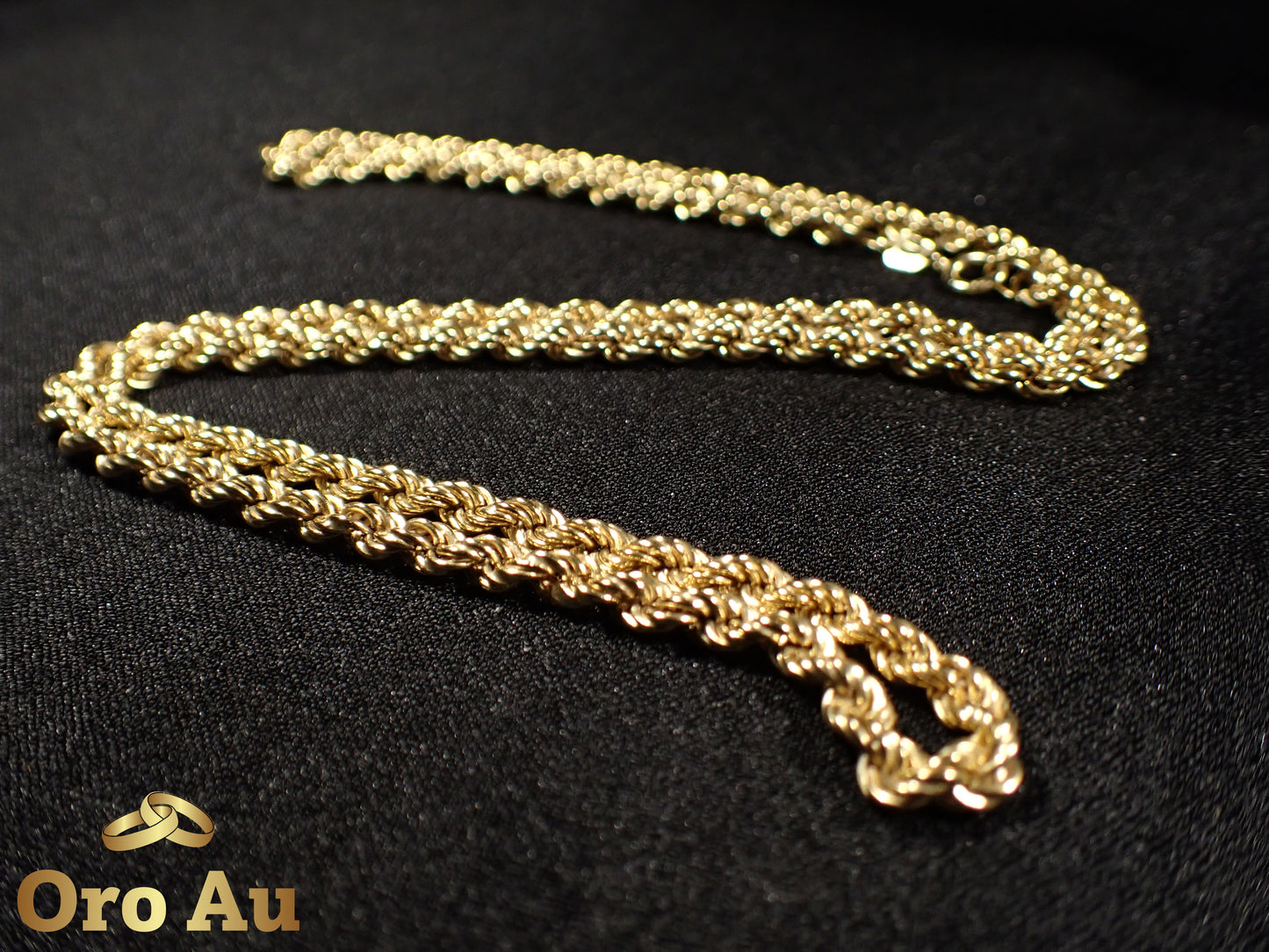 9ct Yellow Gold Rope Link Chain 62cm 15.9g