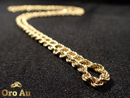 9ct Yellow Gold Rope Link Chain 62cm 15.9g