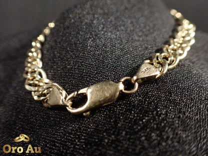 9ct Yellow Gold Double Link Bracelet 22cm 12.65g