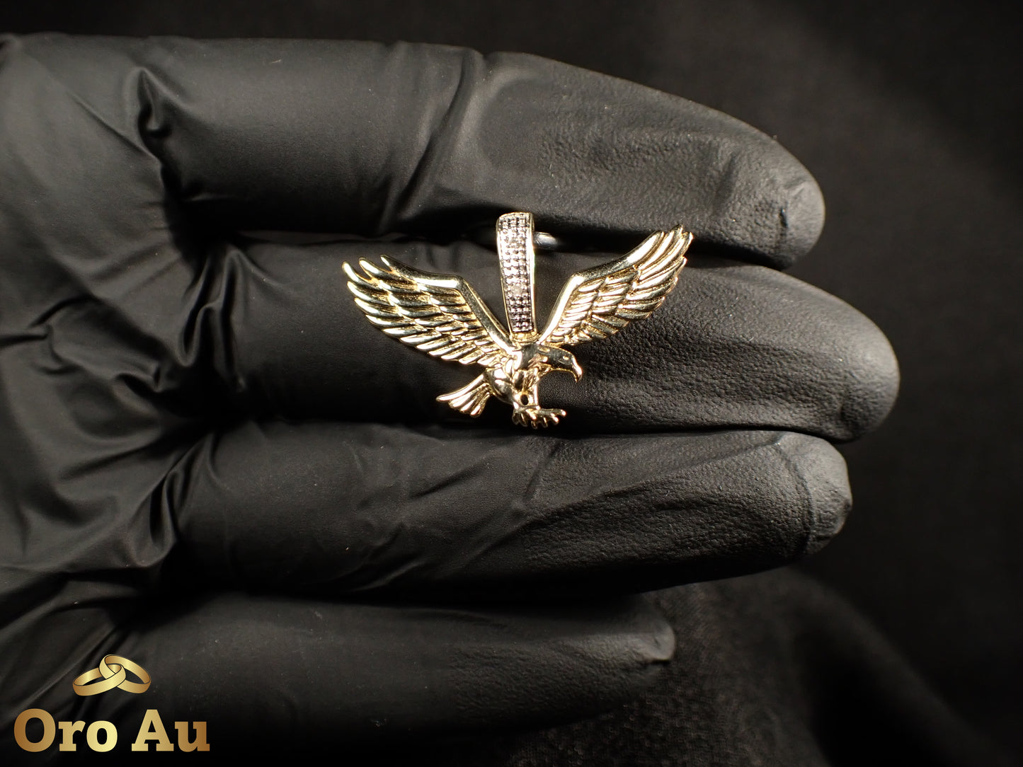9ct Yellow Gold Eagle Pendant Width 3.5cm 3.3g
