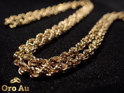 9ct Yellow Gold Rope Link Chain 62cm 15.9g