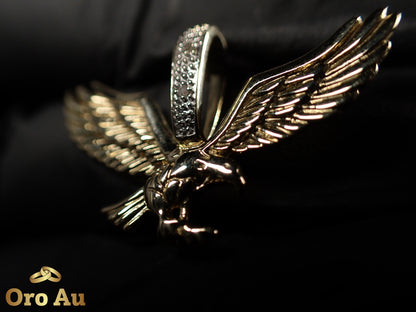 9ct Yellow Gold Eagle Pendant Width 3.5cm 3.3g