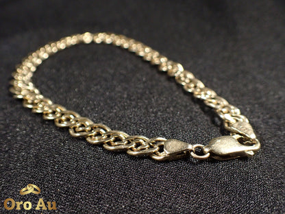 9ct Yellow Gold Double Link Bracelet 22cm 12.65g