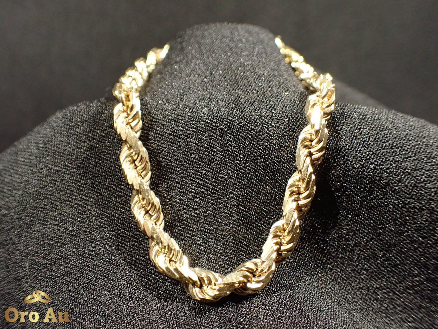 9ct Yellow Gold Rope Link Bracelet 21cm 16.35g