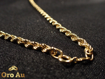 9ct Yellow Gold Rope Link Chain 62cm 15.9g