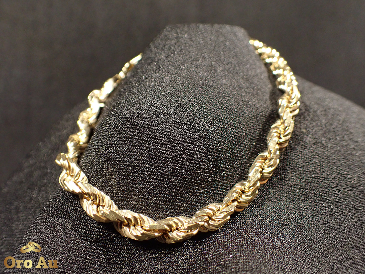 9ct Yellow Gold Rope Link Bracelet 21cm 16.35g