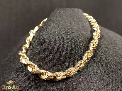 9ct Yellow Gold Rope Link Bracelet 21cm 16.35g