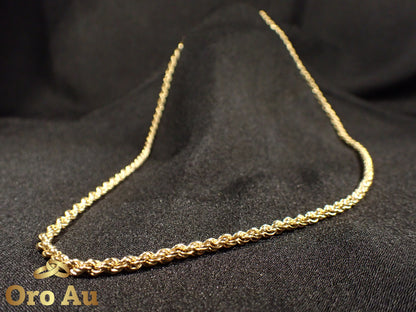 9ct Yellow Gold Rope Link Chain 62cm 15.9g