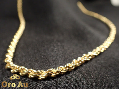 9ct Yellow Gold Rope Link Chain 62cm 15.9g