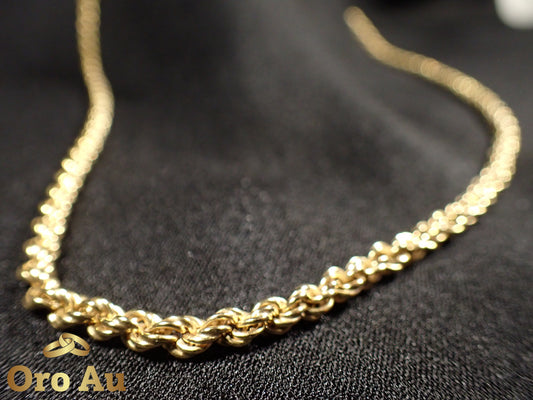 9ct Yellow Gold Rope Link Chain 62cm 15.9g