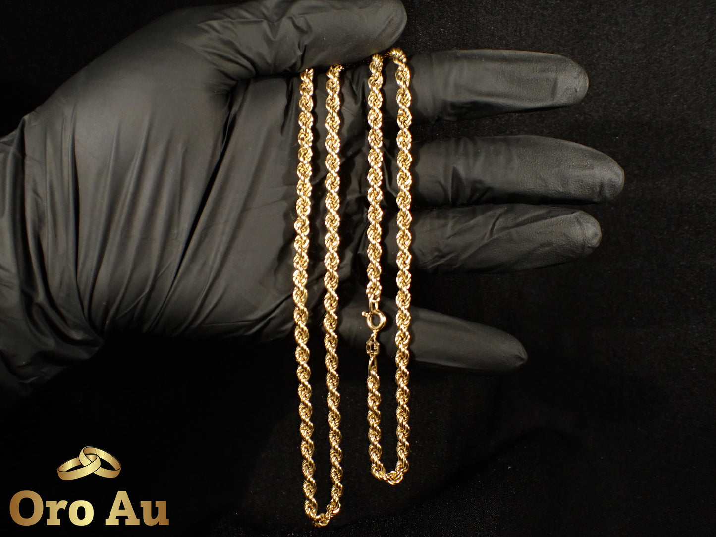 9ct Yellow Gold Rope Link Chain 62cm 15.9g