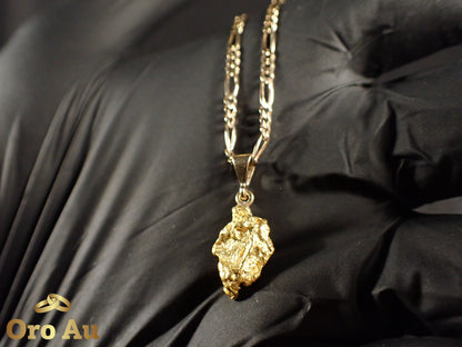 22ct Yellow Gold Pendant 3.08g w/ 9ct Yellow Gold Necklace 45.5cm 3.84g