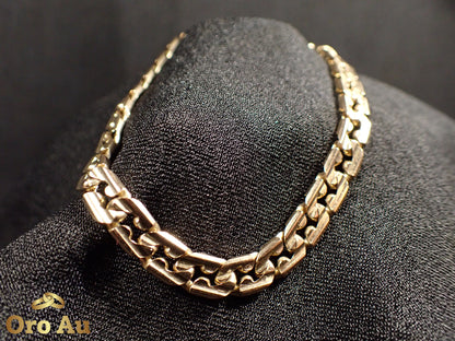 9ct Yellow Gold Curb Link Bracelet 20cm 15.59g