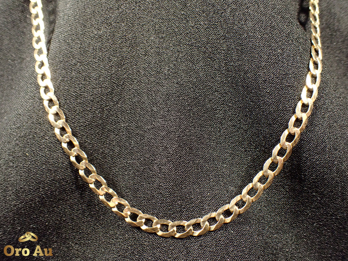 9ct Yellow Gold Flat Curb Link Necklace 14.08g 53cm