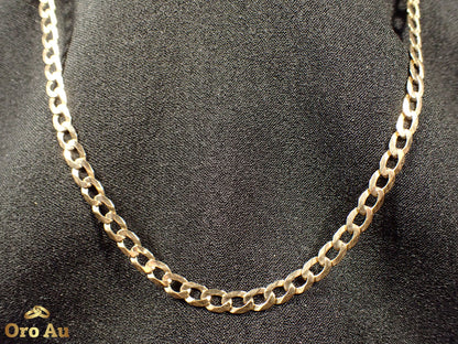 9ct Yellow Gold Flat Curb Link Necklace 14.08g 53cm