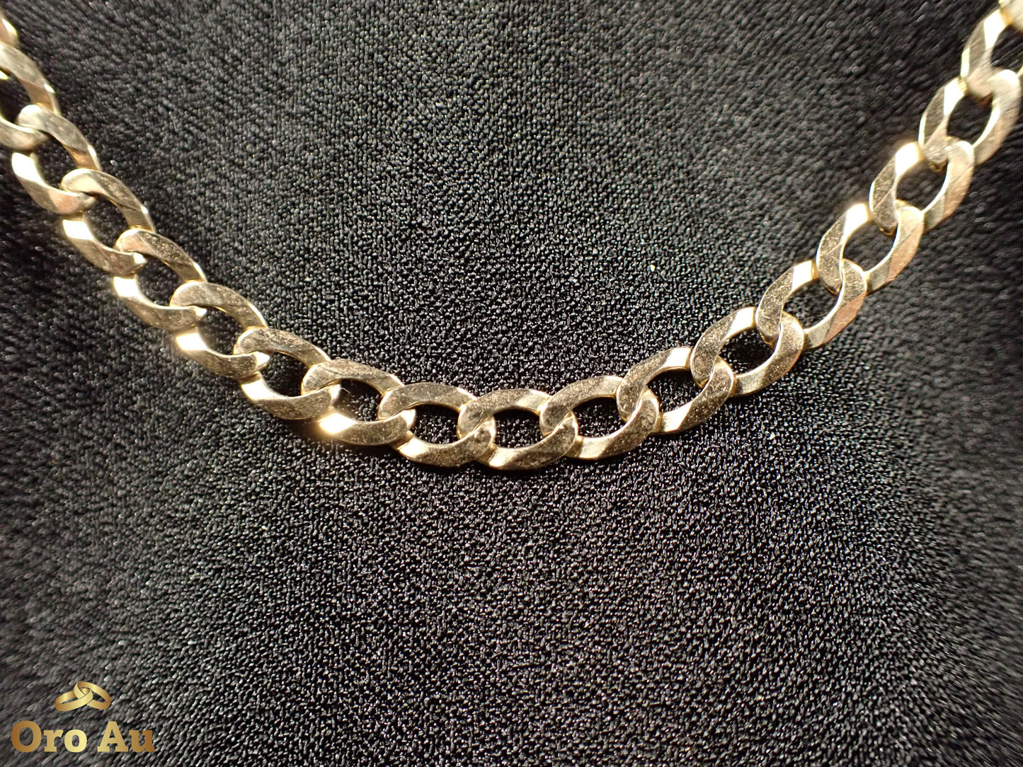 9ct Yellow Gold Flat Curb Link Necklace 14.08g 53cm
