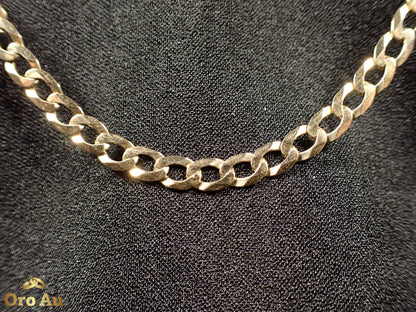 9ct Yellow Gold Flat Curb Link Necklace 14.08g 53cm