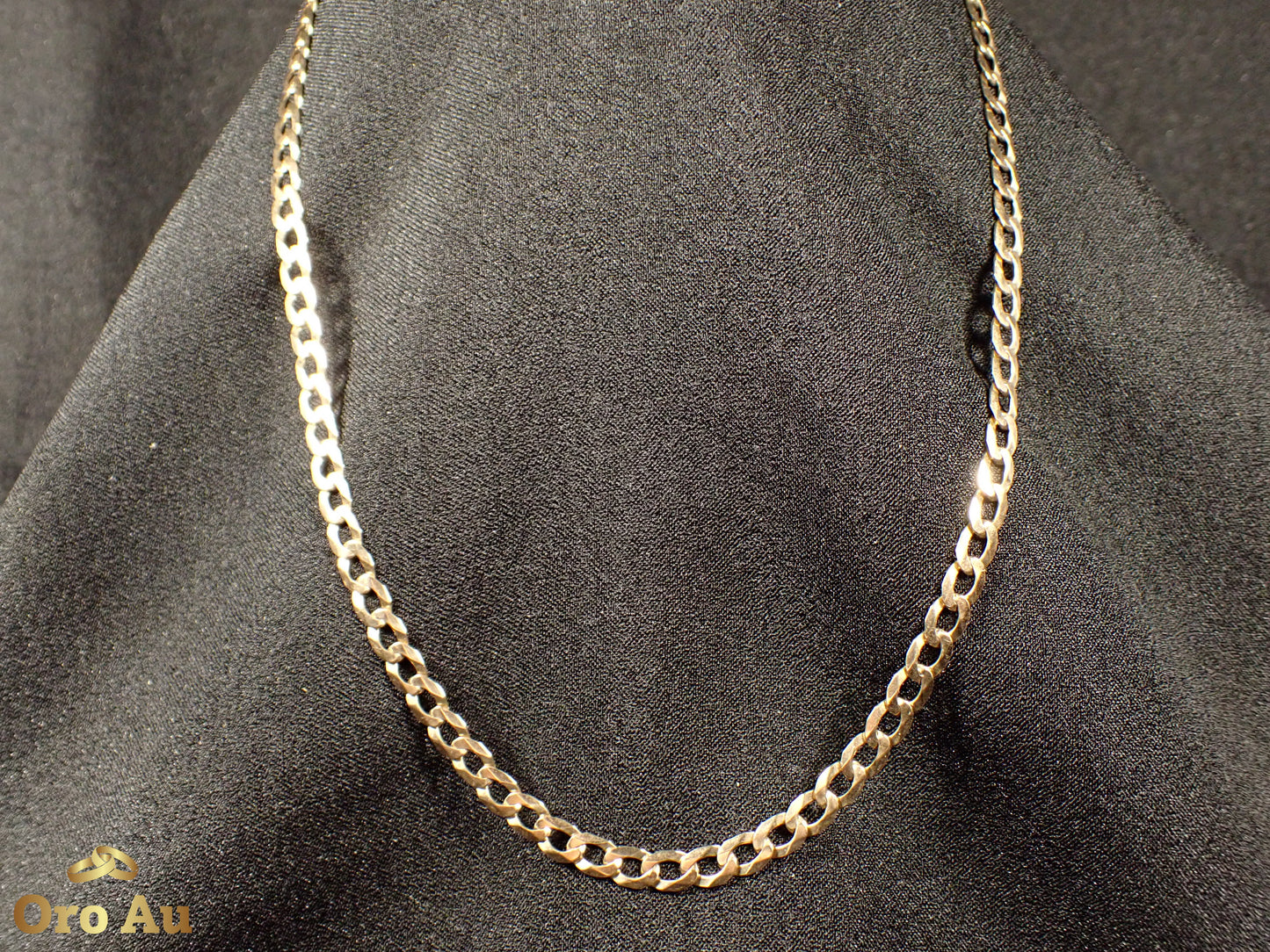 9ct Yellow Gold Flat Curb Link Necklace 14.08g 53cm