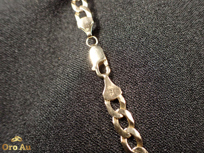 9ct Yellow Gold Flat Curb Link Necklace 14.08g 53cm