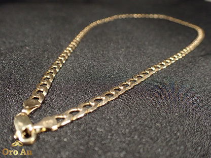 9ct Yellow Gold Flat Curb Link Necklace 14.08g 53cm