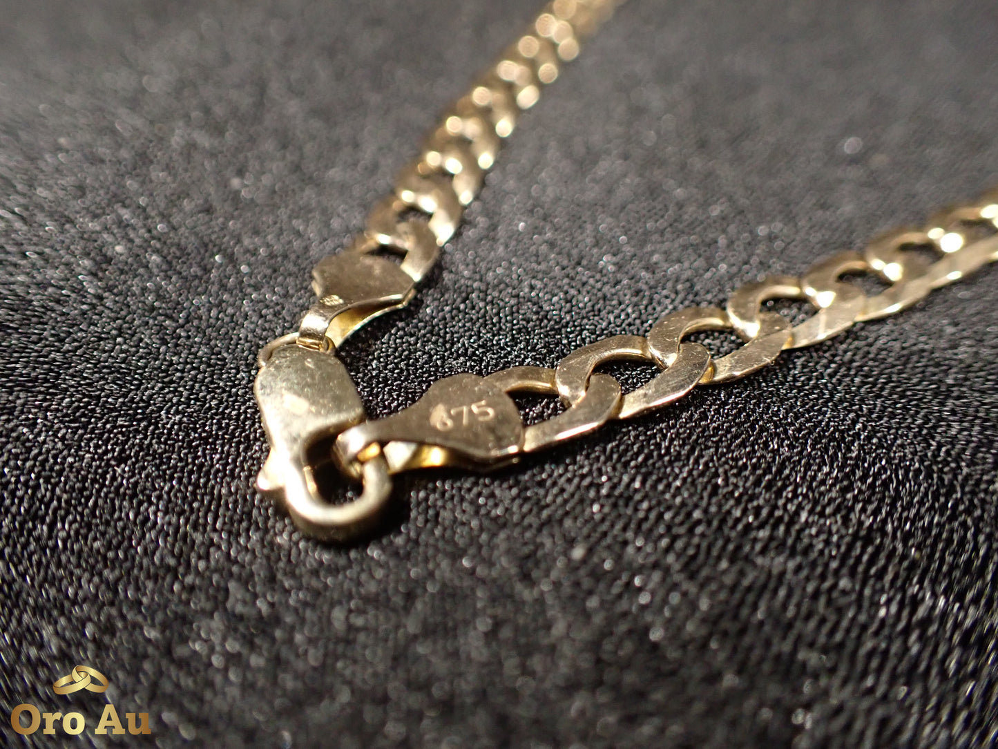 9ct Yellow Gold Flat Curb Link Necklace 14.08g 53cm