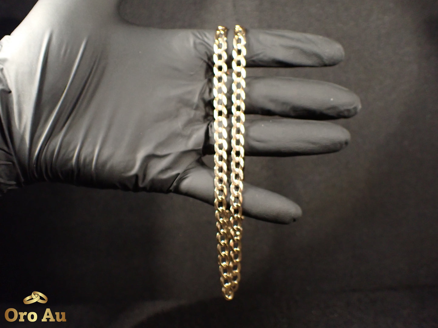 9ct Yellow Gold Flat Curb Link Necklace 14.08g 53cm