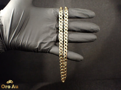 9ct Yellow Gold Flat Curb Link Necklace 14.08g 53cm