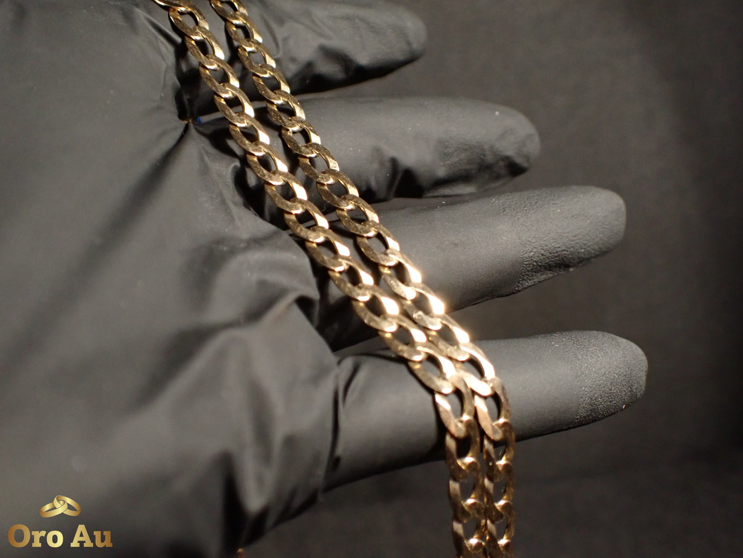 9ct Yellow Gold Flat Curb Link Necklace 14.08g 53cm