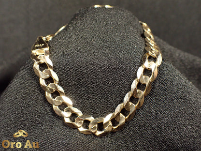 9ct Yellow Gold Curb Link Bracelet 21.5cm 17.71g