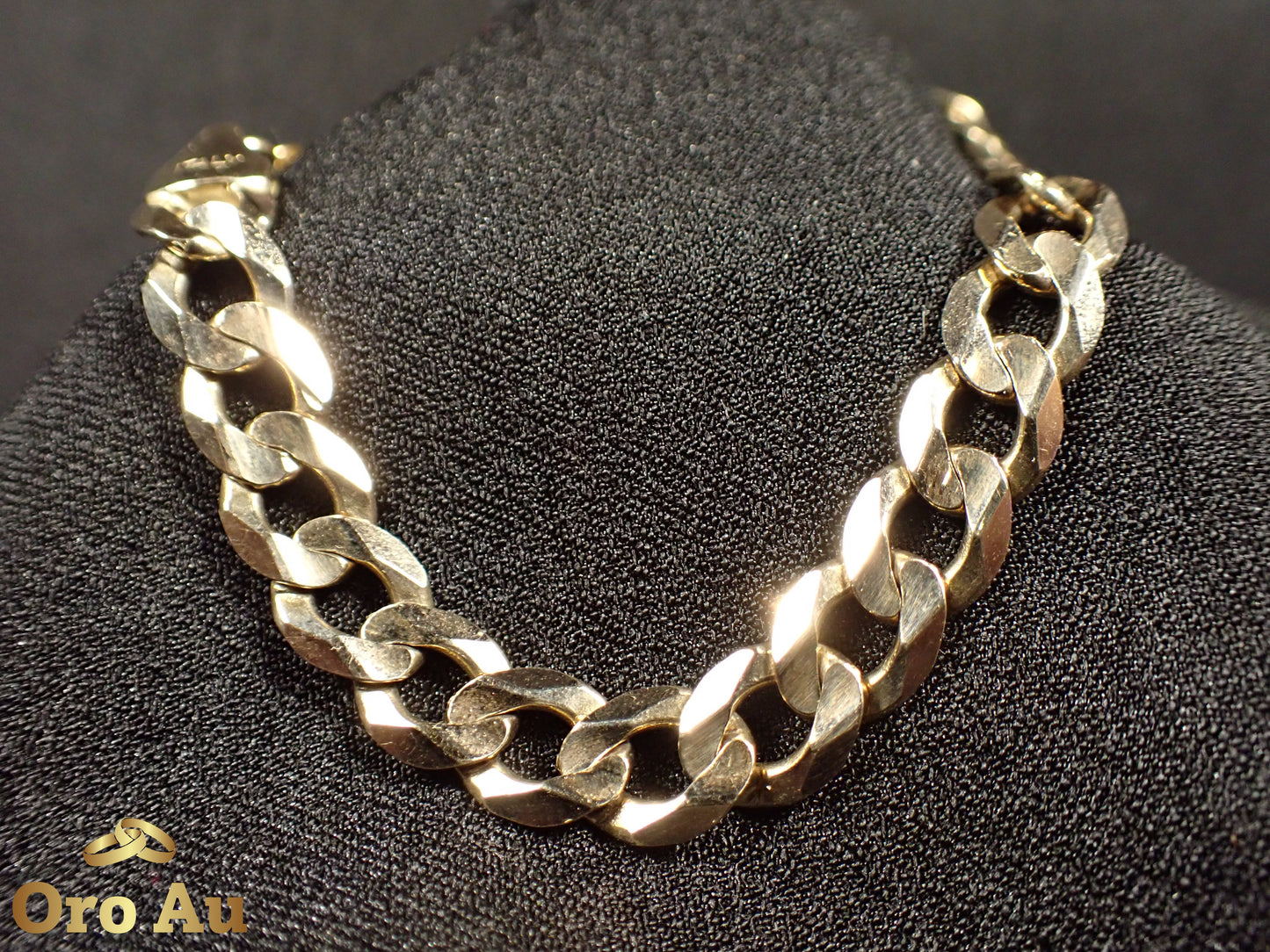 9ct Yellow Gold Curb Link Bracelet 21.5cm 17.71g