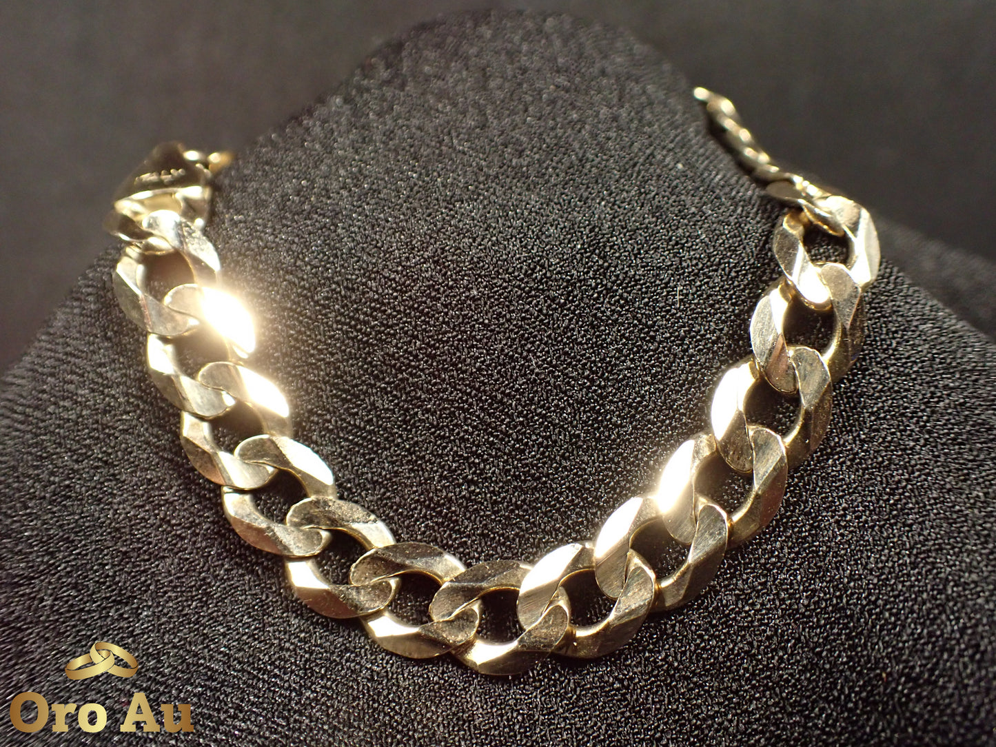 9ct Yellow Gold Curb Link Bracelet 21.5cm 17.71g