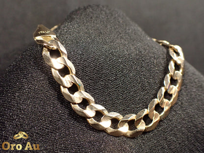 9ct Yellow Gold Curb Link Bracelet 21.5cm 17.71g