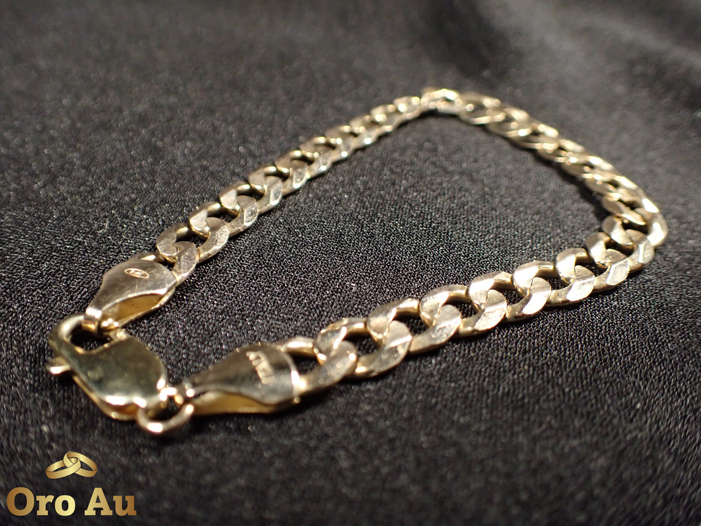 9ct Yellow Gold Curb Link Bracelet 21.5cm 17.71g