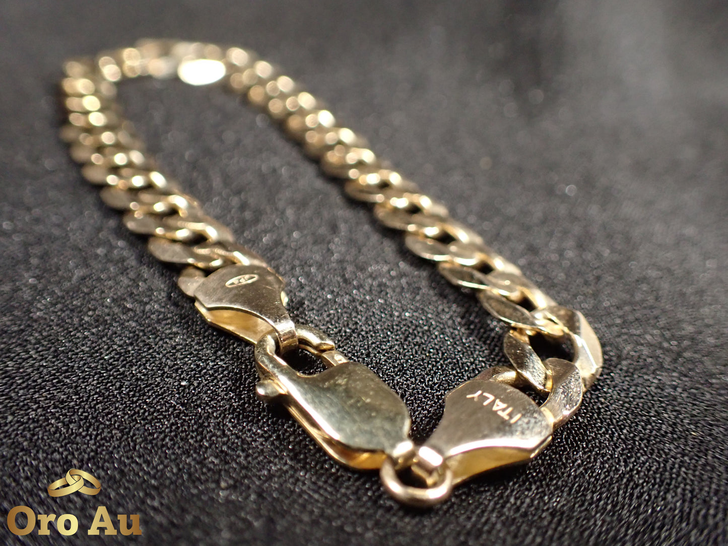 9ct Yellow Gold Curb Link Bracelet 21.5cm 17.71g