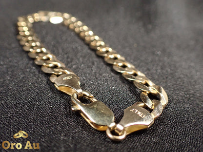 9ct Yellow Gold Curb Link Bracelet 21.5cm 17.71g