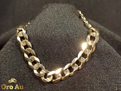 9ct Yellow Gold Curb Link Bracelet 21.5cm 17.71g