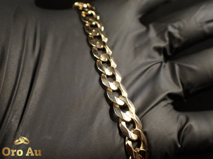 9ct Yellow Gold Curb Link Bracelet 21.5cm 17.71g