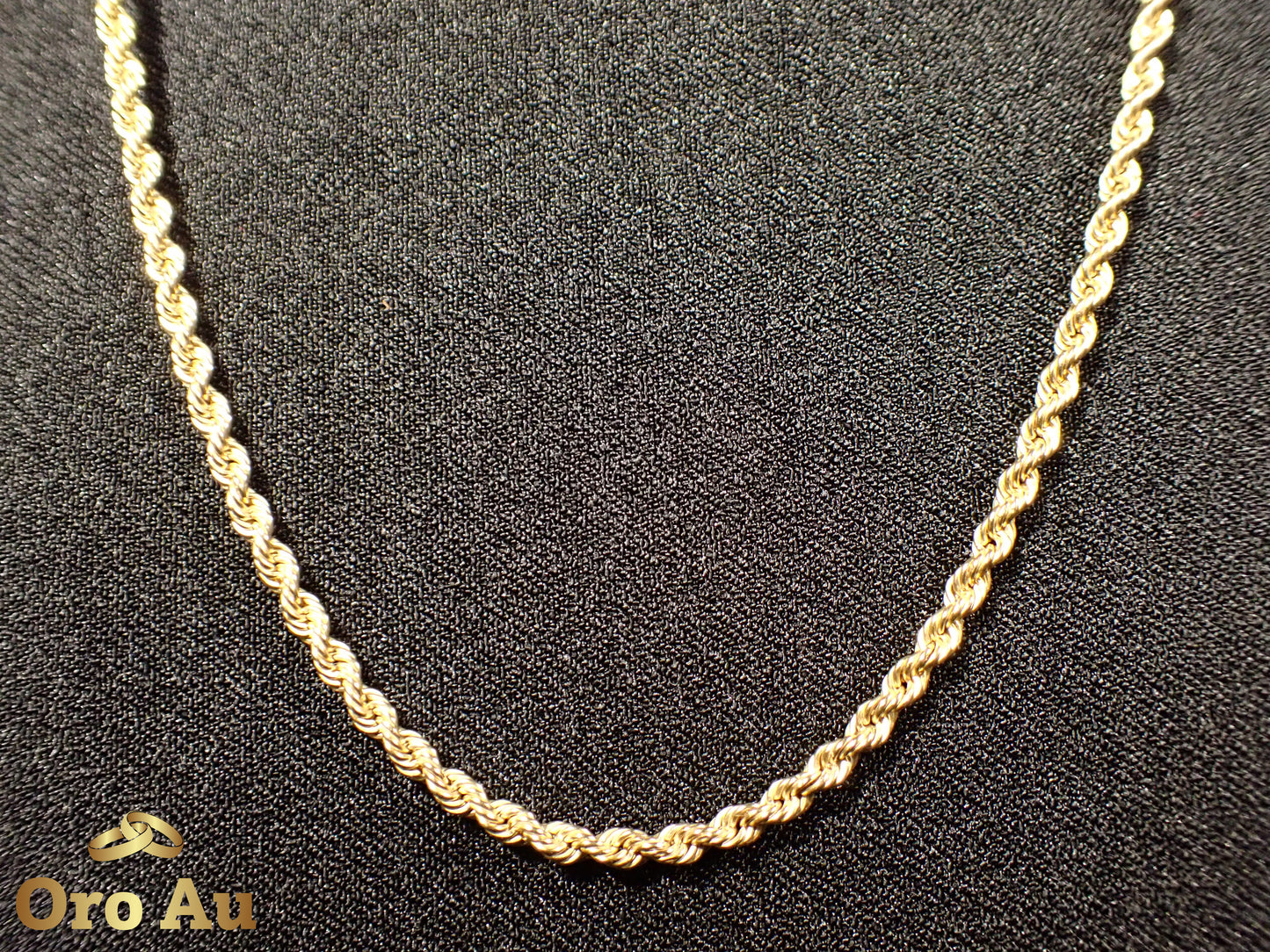 9ct Yellow Gold Rope Link Necklace 50cm 3.52g