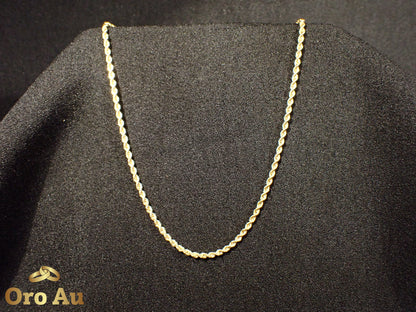 9ct Yellow Gold Rope Link Necklace 50cm 3.52g