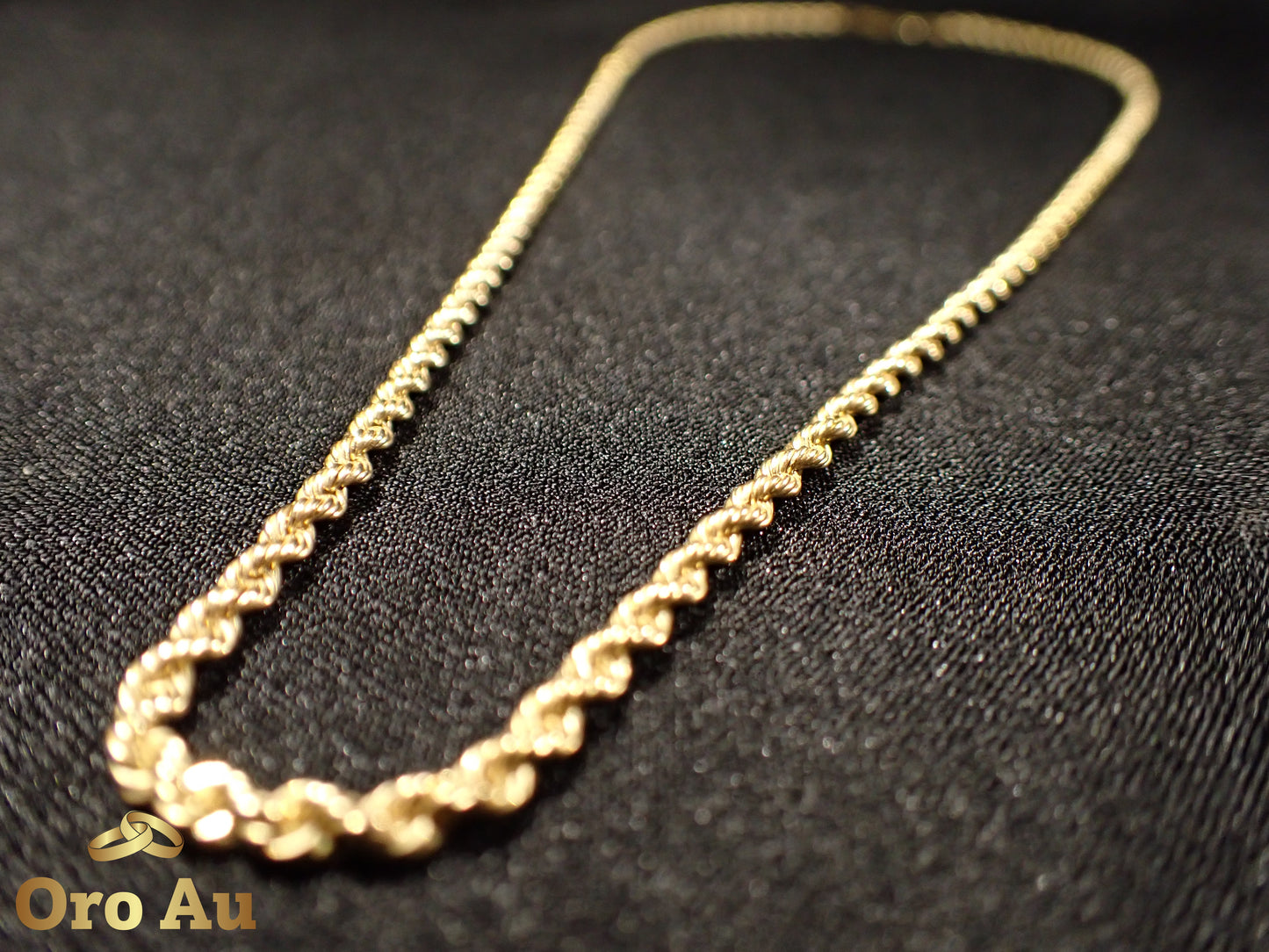 9ct Yellow Gold Rope Link Necklace 50cm 3.52g