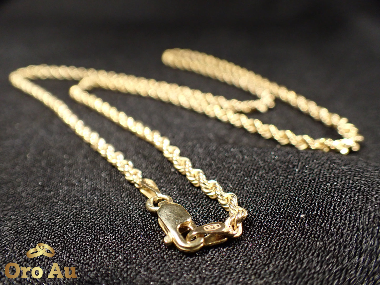 9ct Yellow Gold Rope Link Necklace 50cm 3.52g