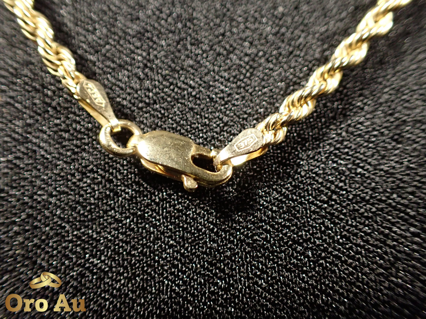 9ct Yellow Gold Rope Link Necklace 50cm 3.52g