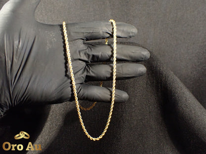 9ct Yellow Gold Rope Link Necklace 50cm 3.52g