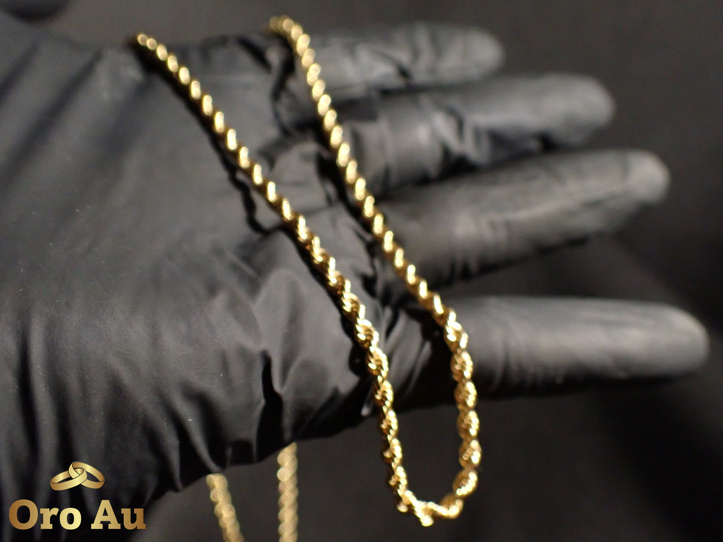 9ct Yellow Gold Rope Link Necklace 50cm 3.52g