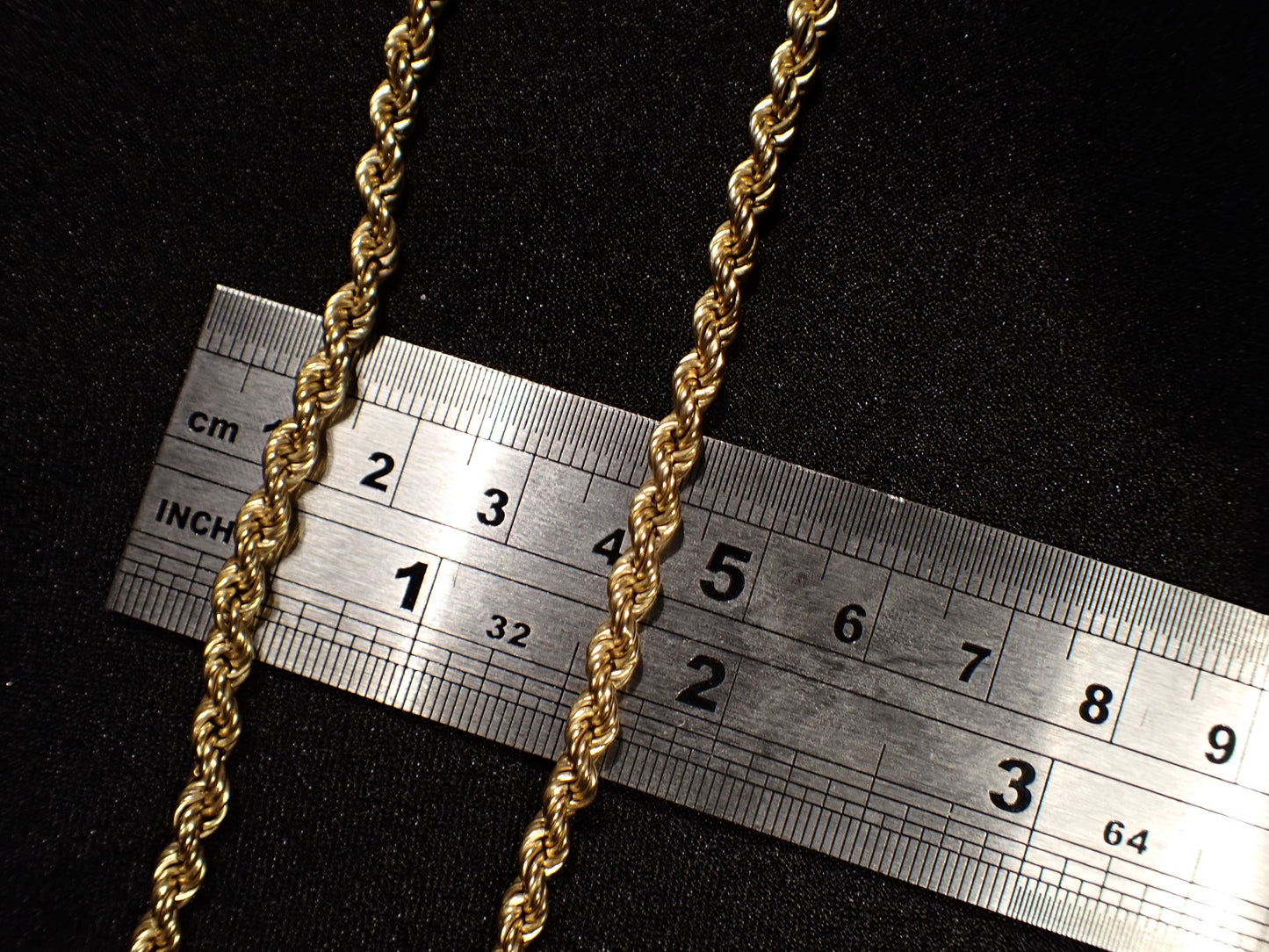 9ct Yellow Gold Rope Link Chain 62cm 15.9g