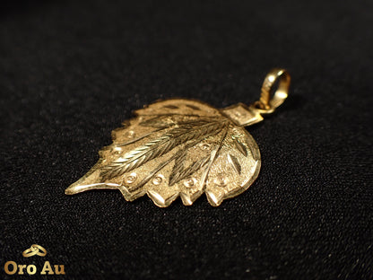22ct Yellow Gold Leaf Pendant 3.16g
