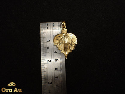 22ct Yellow Gold Leaf Pendant 3.16g
